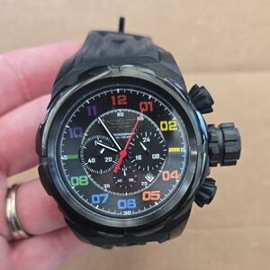 Invicta Black Watch with Colorful Dial